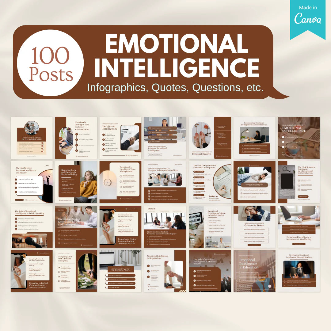 100 Emotional Intelligence - Social Media Templates