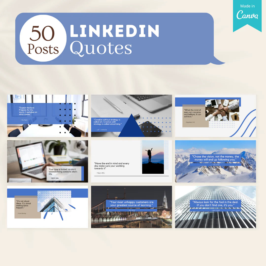 200 LinkedIn Posts - Social Media Templates