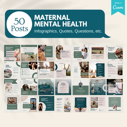 50 Maternal Mental Health - Social Media Templates