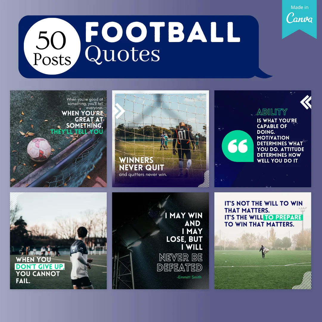 200 Football Posts - Social Media Templates