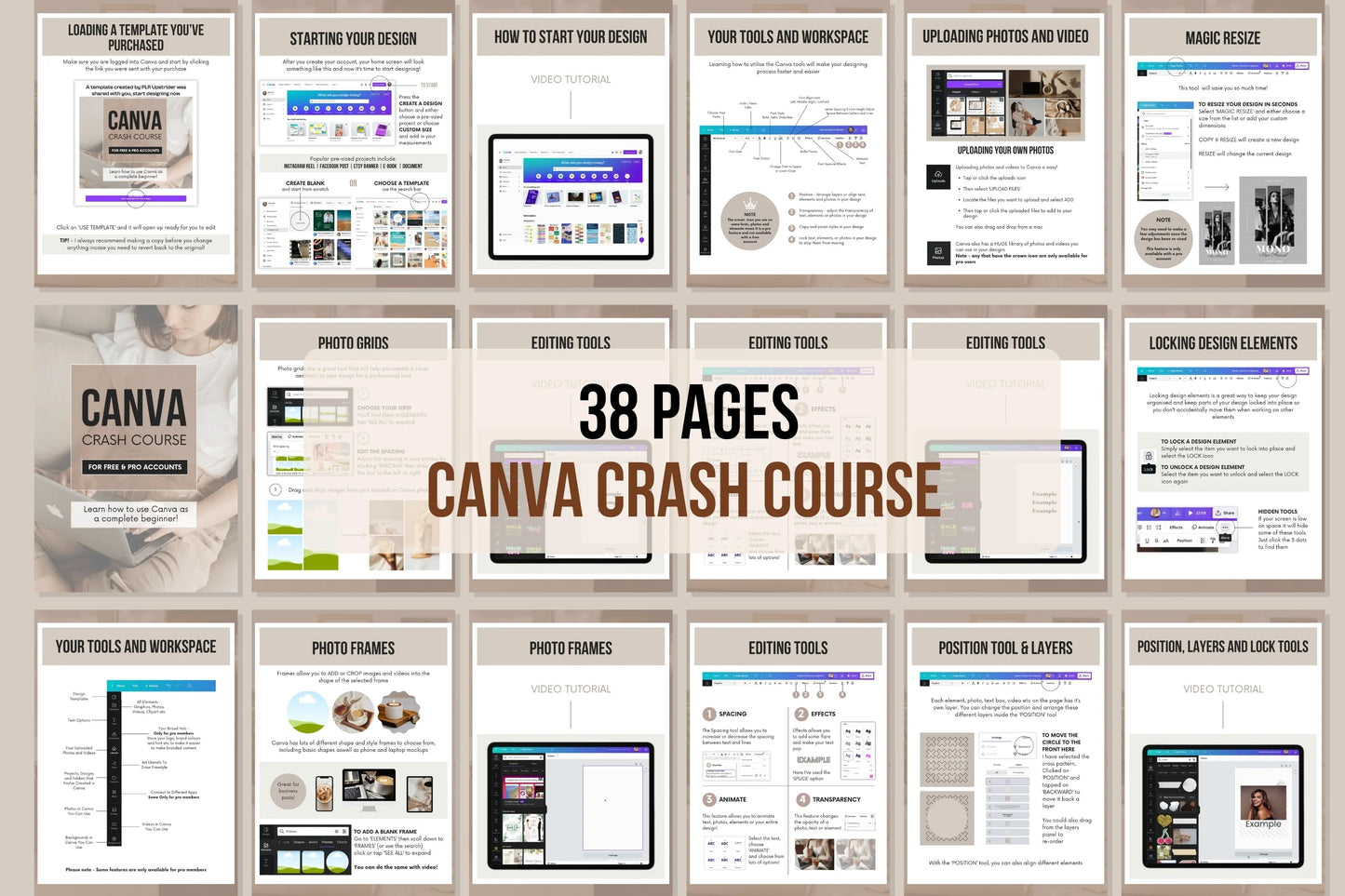 Canva Crash Course - 38 Pages