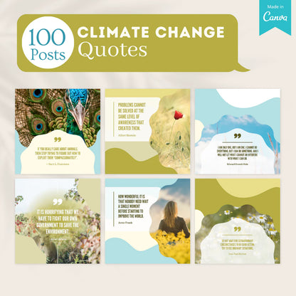 300 Climate Change Posts - Social Media Templates