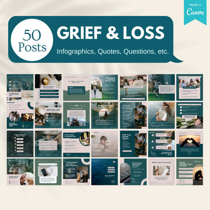 50 Grief and loss Posts - Social Media Templates