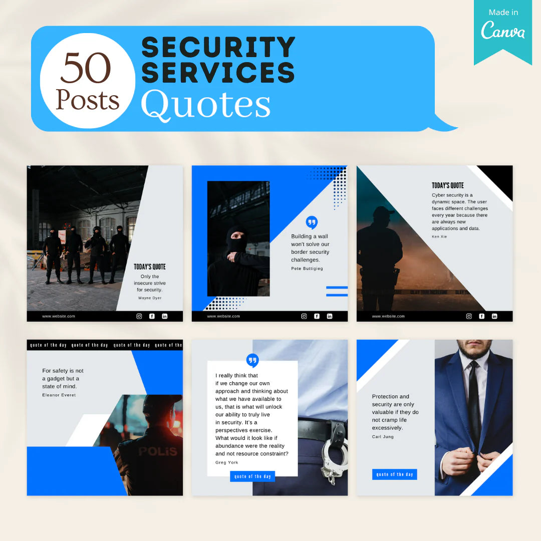 200 Security Services Posts - Social Media Templates