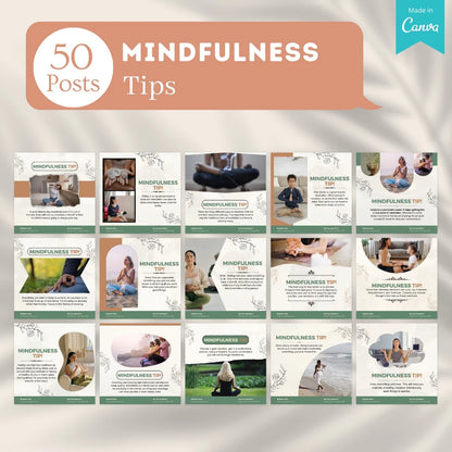 400 Mindfulness Posts - Social Media Templates