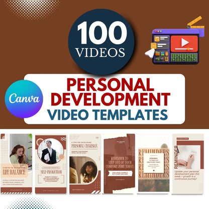 100 Personal Development Video Templates Bundle