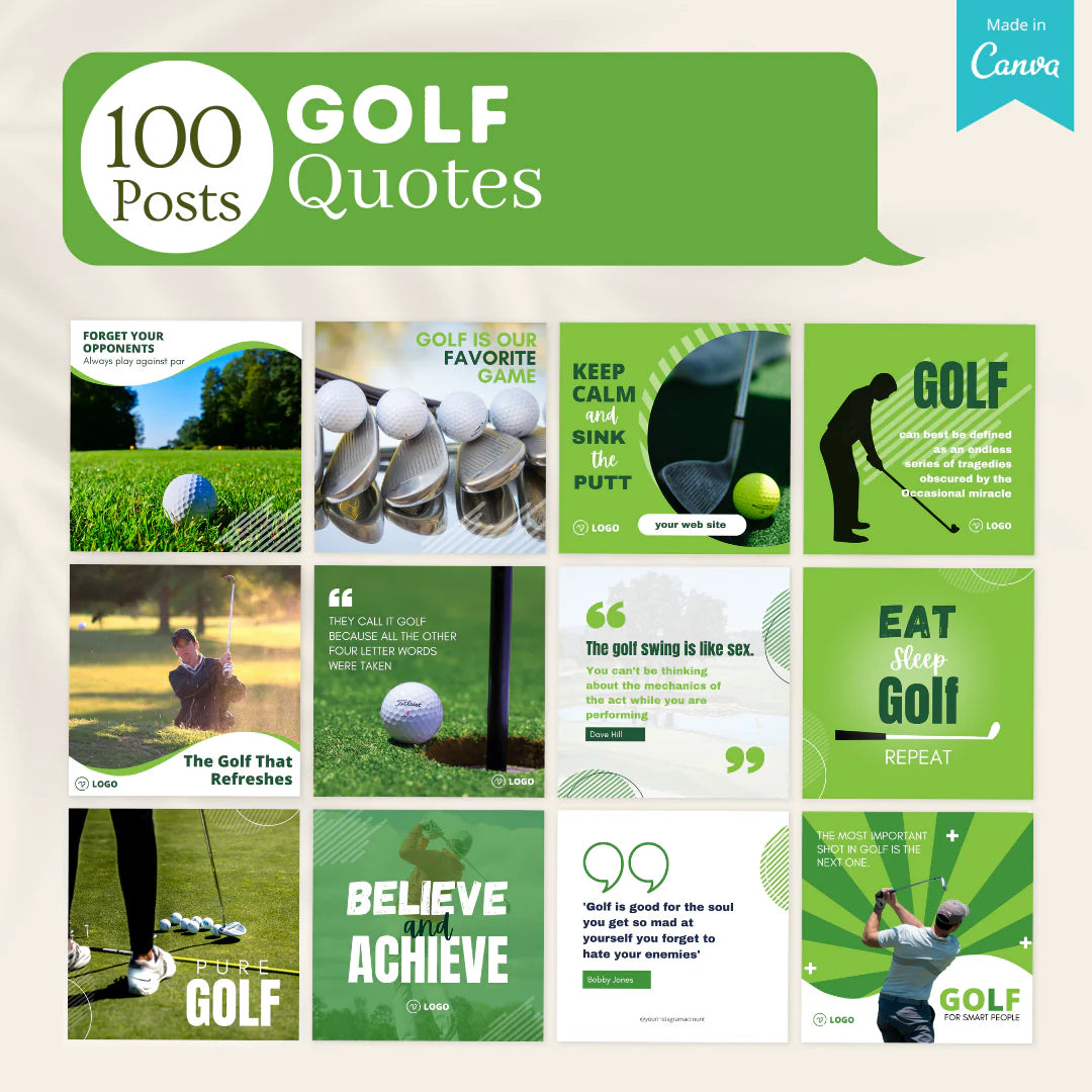 250 Golf Posts - Social Media Templates