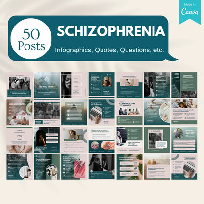 50 Schizophrenia - Social Media Templates