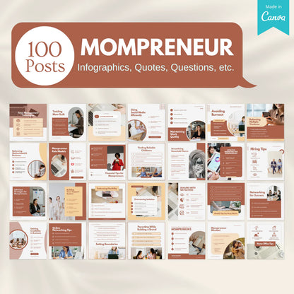 100 Mompreneur - Social Media Templates