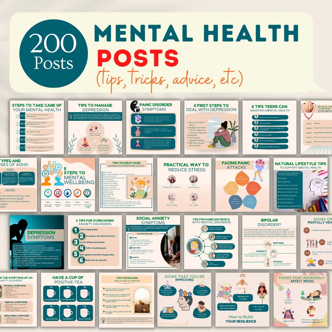 Mental Health Bundle - Social Media Templates