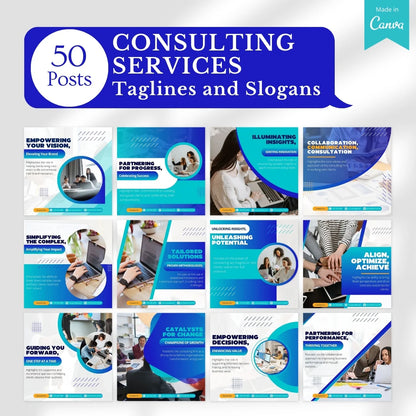 500 Consulting Services Posts - Social Media Templates