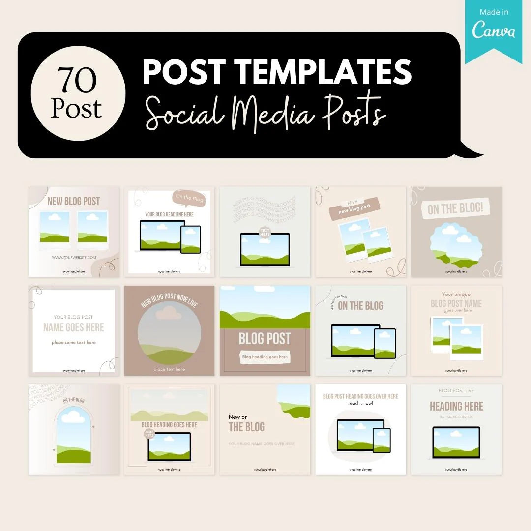 Blog Posts & Other Engagement Boosters – 70 Canva Templates