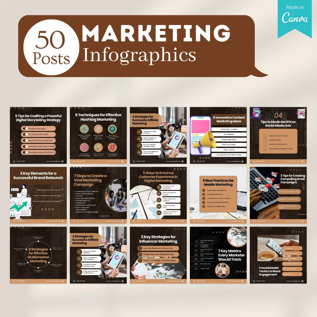 500 Marketing Agency Posts - Social Media Templates