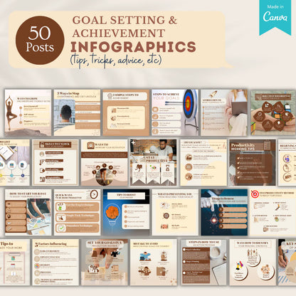 200 Goal Setting & Achievement Posts - Social Media Templates