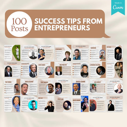 Success tips From Entrepreneurs - 100 Templates