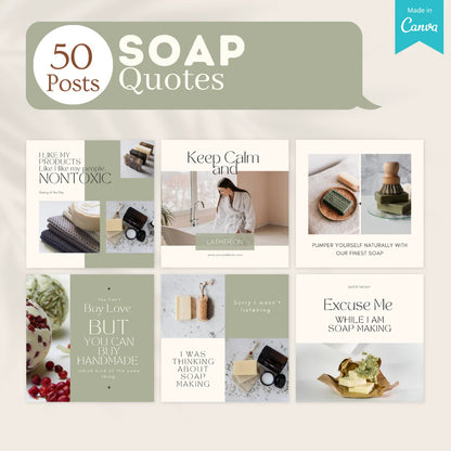 200 Soap Posts - Social Media Canva Templates