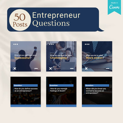 200 Entrepreneur Posts - Social Media Templates