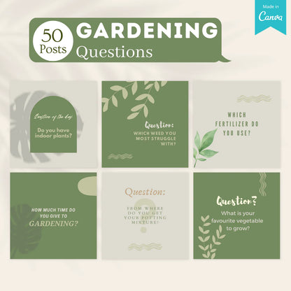 200 Gardening Posts - Social Media Templates