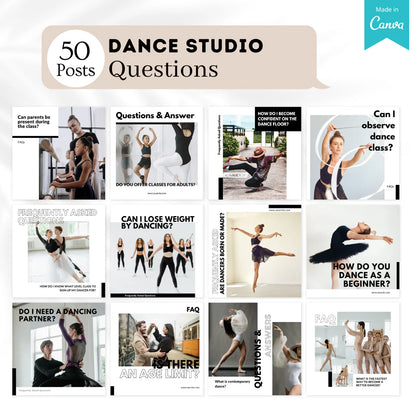 200 Dance Studio Posts - Social Media Templates