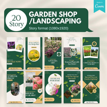 70 Garden Shop/Landscaping Promotion Canva Templates