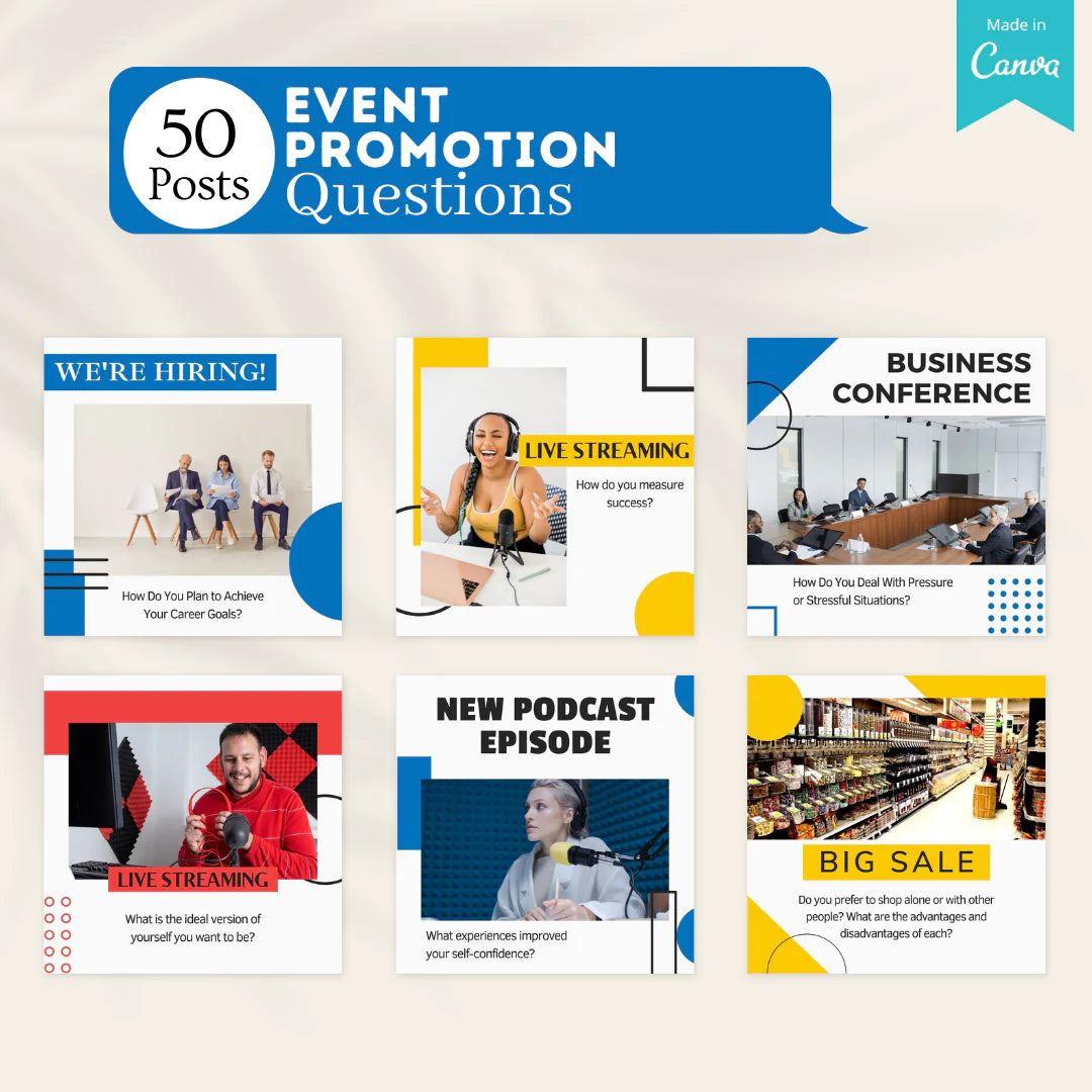 200 Event Promotion Posts - Social Media Templates