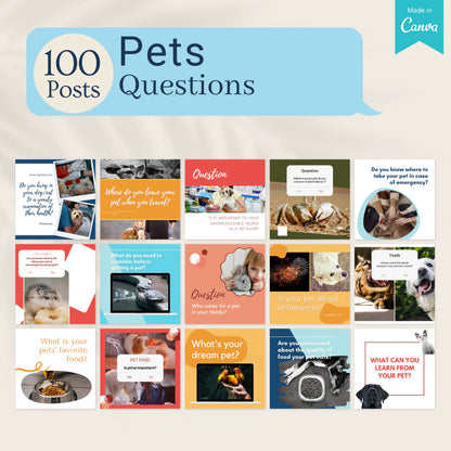 300 Pets Posts - Social Media Templates