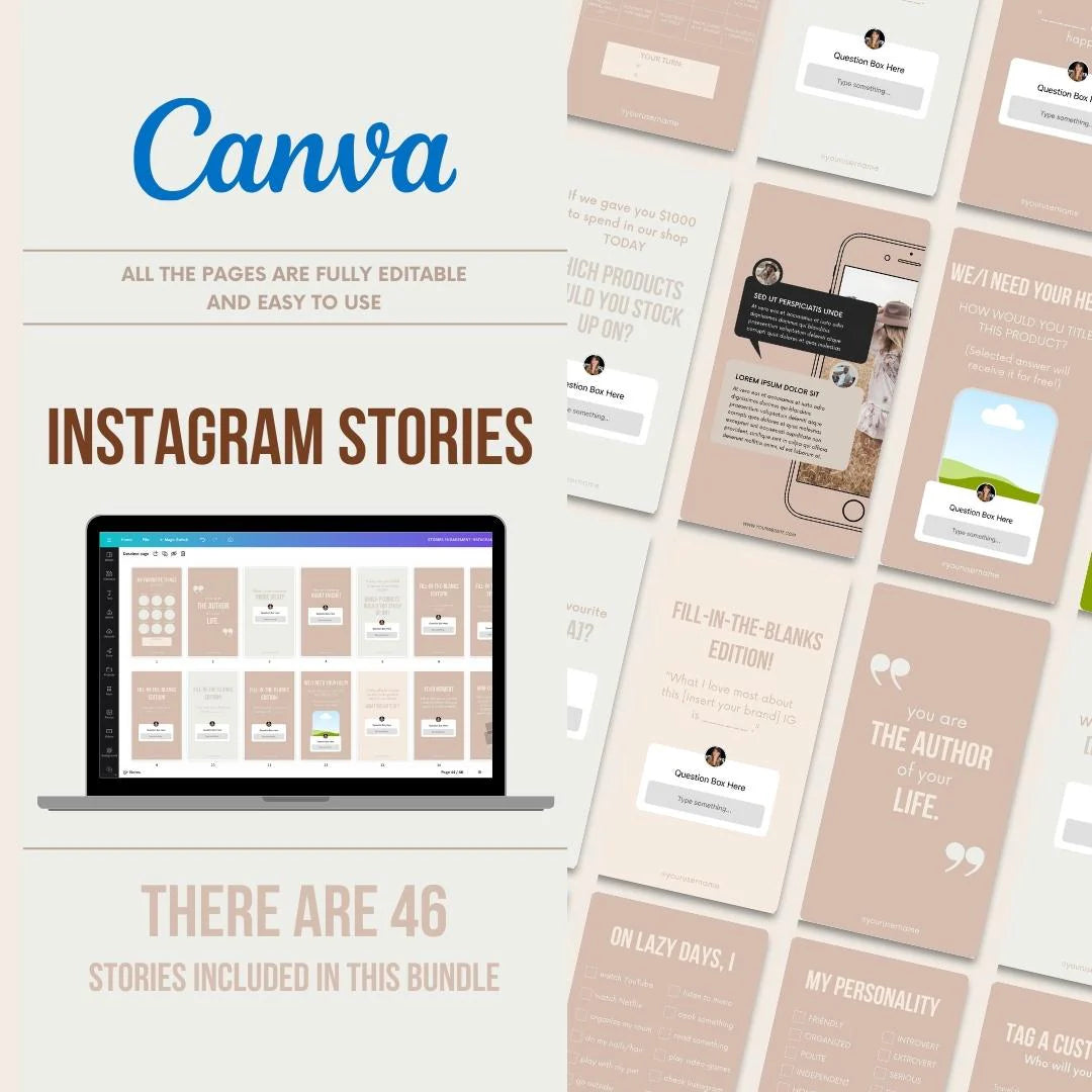 46 STORIES ENGAGEMENT INSTAGRAM - Social Media Templates