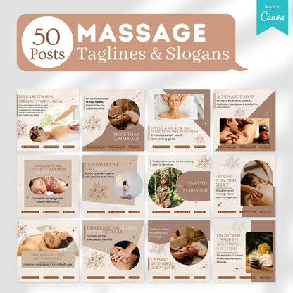 500 Massage Center - Social Media Canva Templates