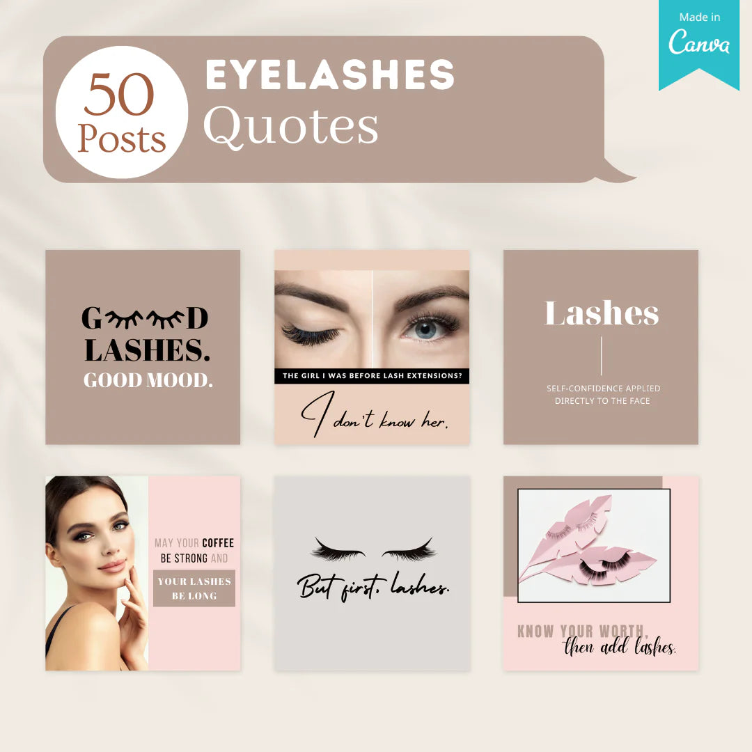 200 Eyelashes Posts - Social Media Templates