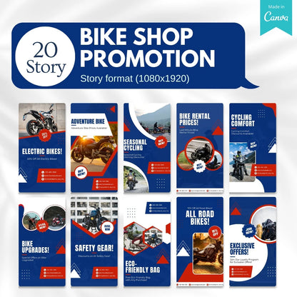 70 Bike Shop Promotion Canva Templates