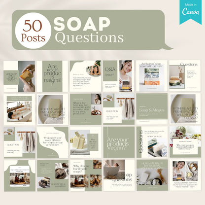 200 Soap Posts - Social Media Canva Templates