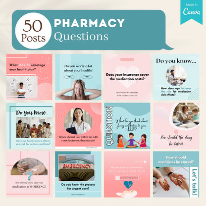 200 Pharmacy Posts - Social Media Templates