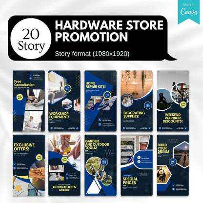 70 Hardware Store Promotion Canva Templates