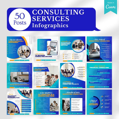 500 Consulting Services Posts - Social Media Templates