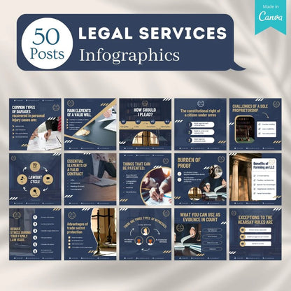 500 Legal Services Posts - Social Media Templates