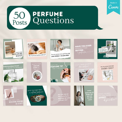 200 Perfume Posts - Social Media Canva Templates