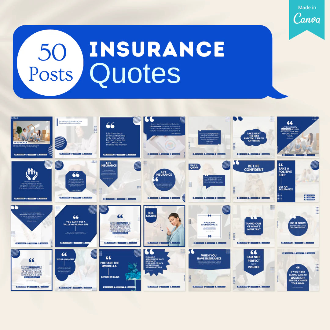 400 Insurance Posts - Social Media Templates