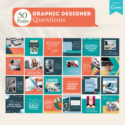 300 Graphic Designer Posts - Social Media Templates