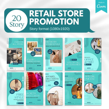 70 Retail Store Promotion Canva Templates