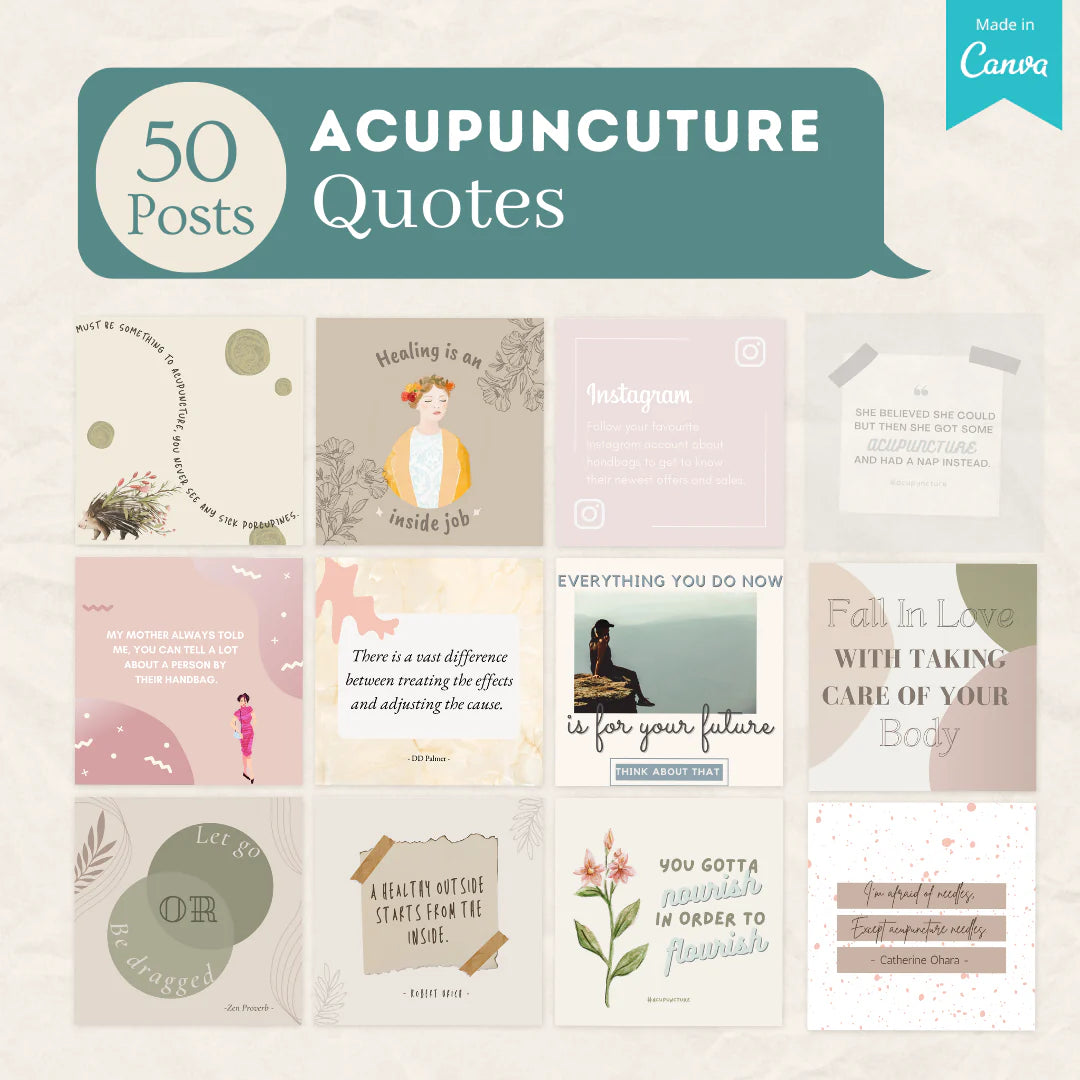 200 Acupuncuture Posts - Social Media Templates