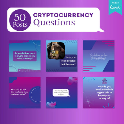 400 Cryptocurrency Posts -Social Media Templates