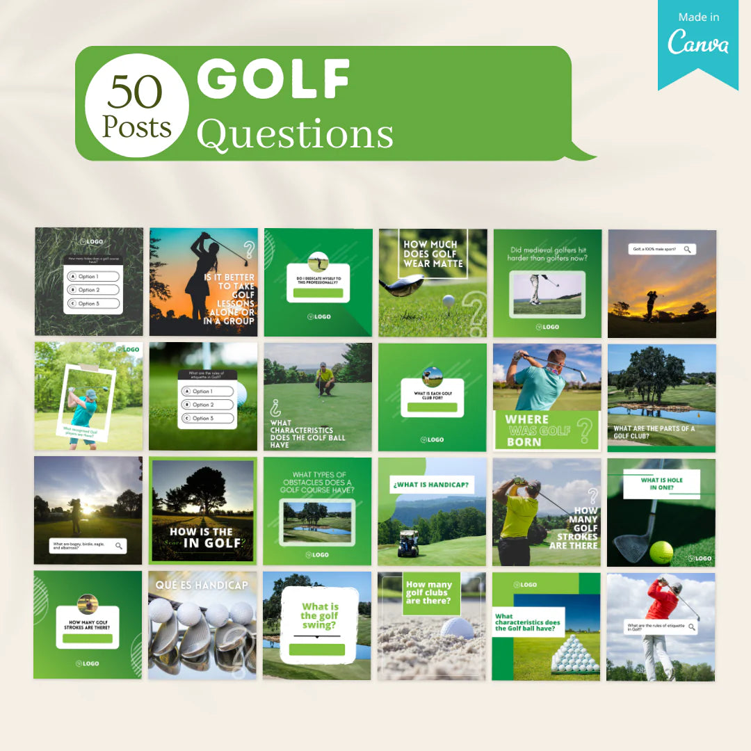 250 Golf Posts - Social Media Templates