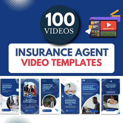 100 Insurance Agent Video Templates Bundle