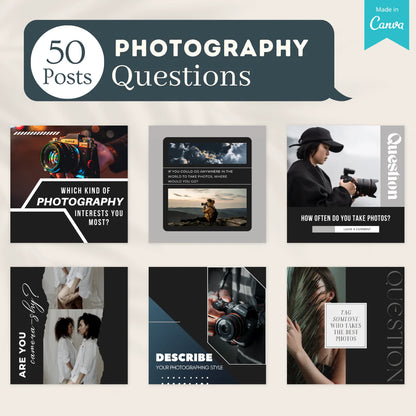 200 Photography Posts - Social Media Canva Templates