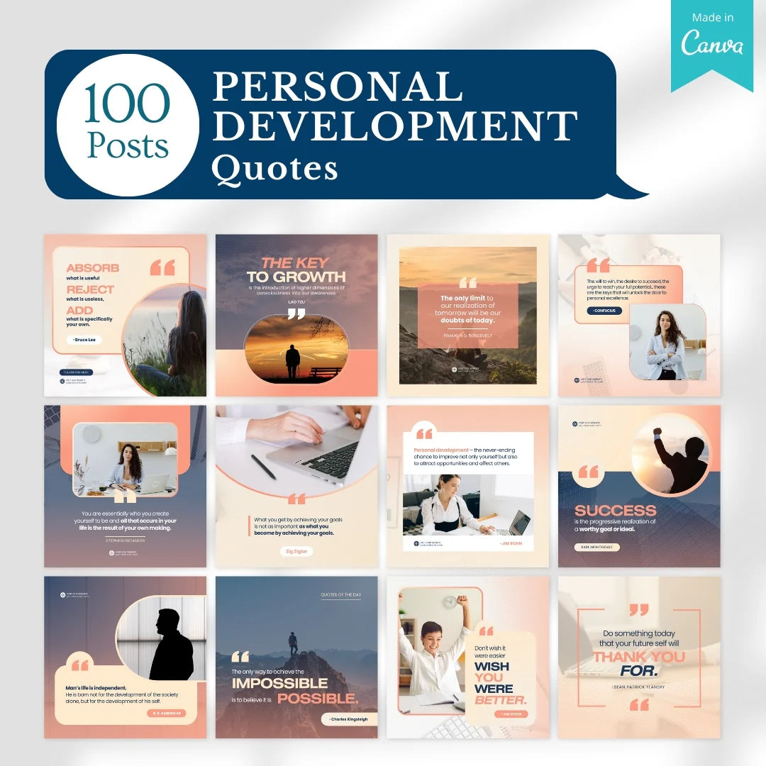 Personal Development Bundle -Social Media Templates