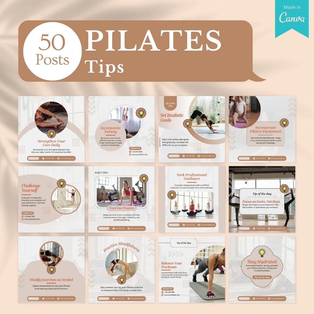 500 Pilates Post - Social Media Templates