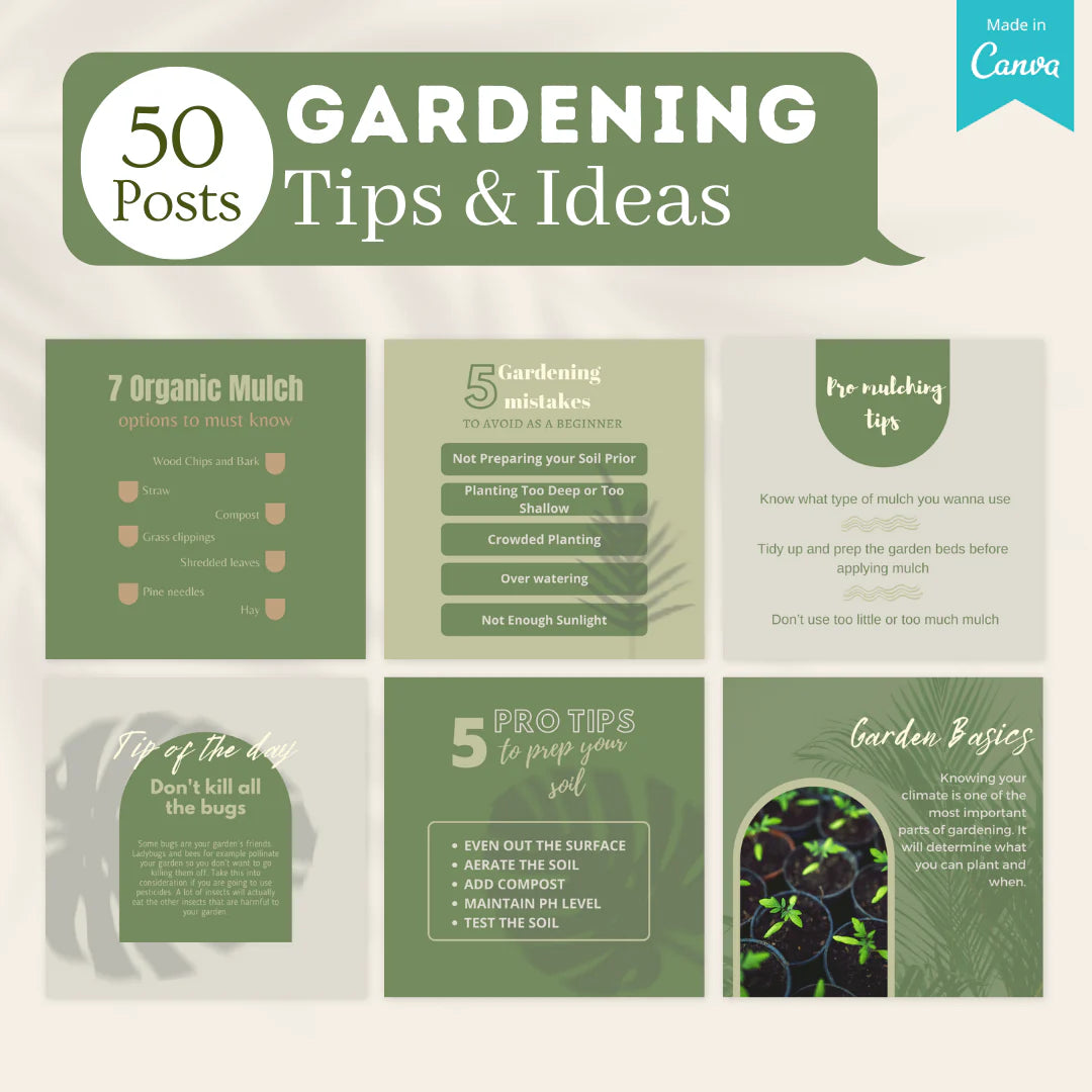 200 Gardening Posts - Social Media Templates