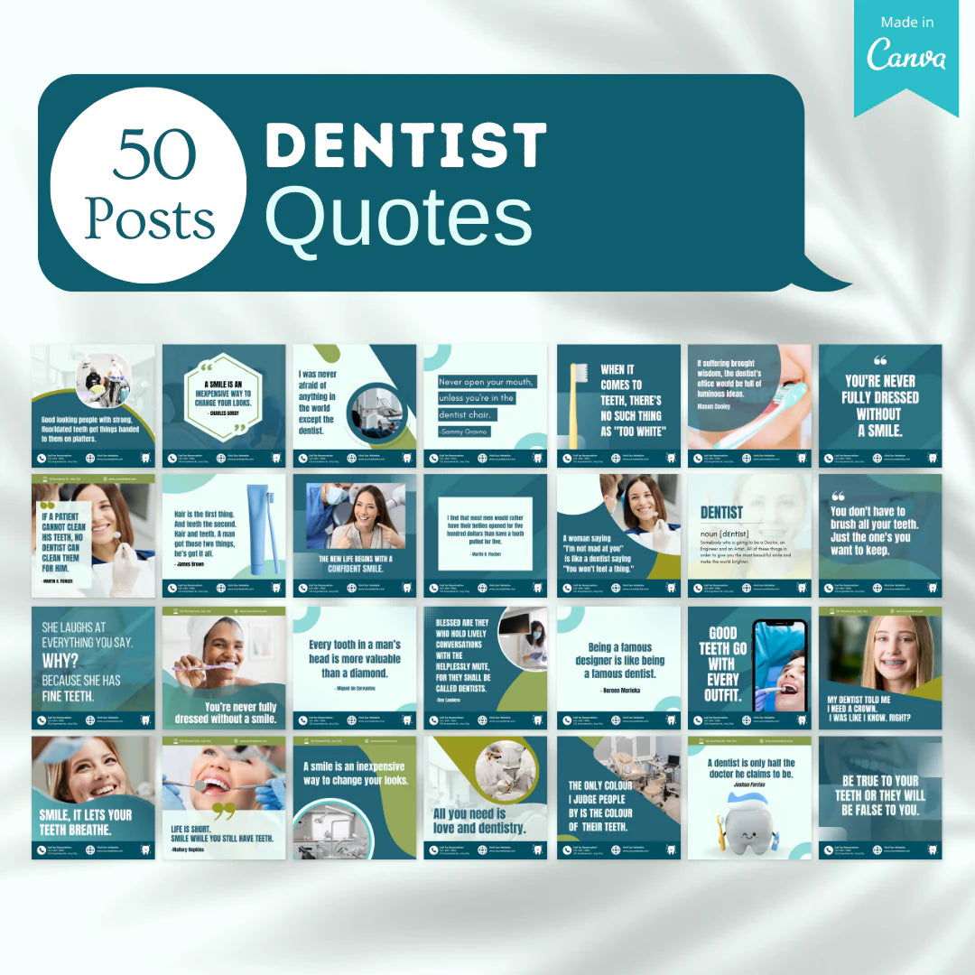 450 Dentist Posts - Social Media Templates