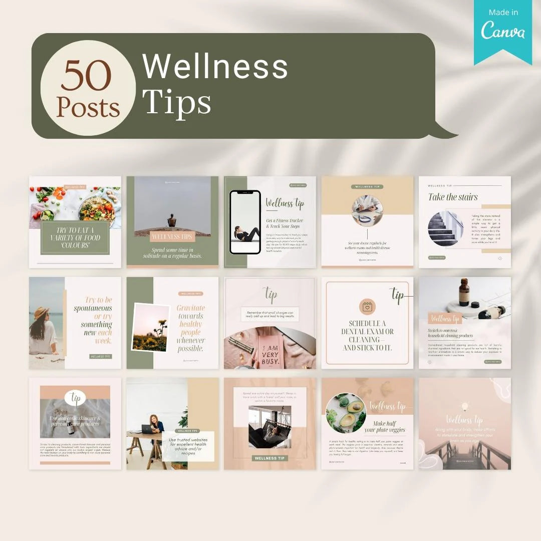 500 Wellness Bundle - Social Media Templates