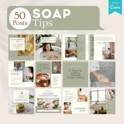 200 Soap Posts - Social Media Canva Templates